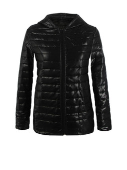 Casual Basic Hooded Quilted Plain Padded Coat