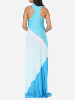 Casual Color Block Delightful Scoop Neck Maxi-dress