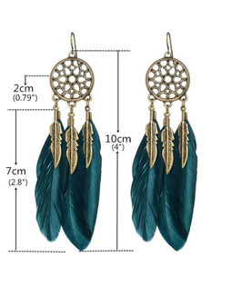 Casual Bohemia Hollow Feather Earring
