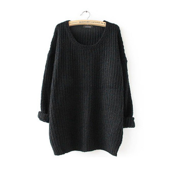 Long Sleeve Jumpers Loose Knitted Pullover Sweater