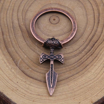 Viking/ Norse Talisman Sword Zinc Key Chain Copper Black Silver or Bronze Unisex