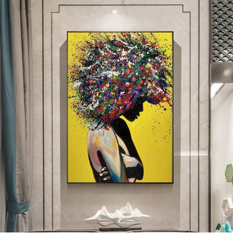 Abstract African Woman Canvas Print