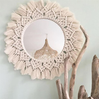 Decorative Macrame Wall Mirror