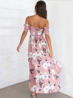 Floral Off-the-shoulder Bohemia Dresses