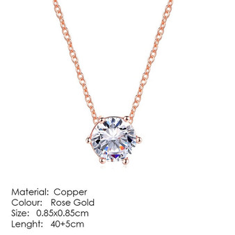 Top Quality Fashion Crown Pendant Necklace for Women Retro Vintage Classic Rose Gold Color Cubic Zircon Stone Jewelry N390