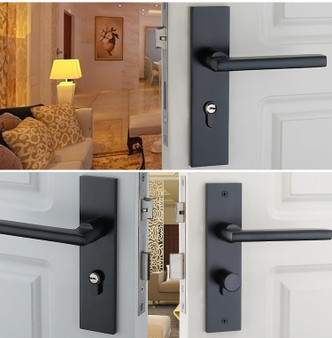 Black Solid Space Aluminum Door Handle