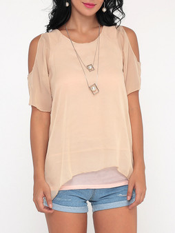 Casual Plain Batwing Delightful Off Shoulder Blouse