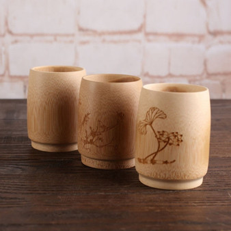 Bamboo Drinking Cup for Coffee, Beer, Tea, Juice, Water and more (One Piece)