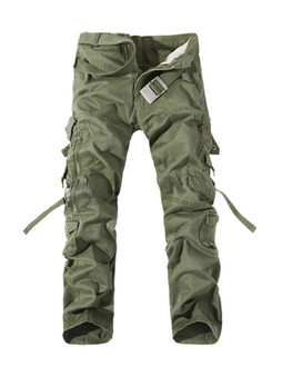 Casual Flap Pocket Solid Straight Cargo Pant For Man