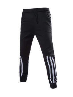 Casual Striped Patchwork Men's Drawstring Casual Pant