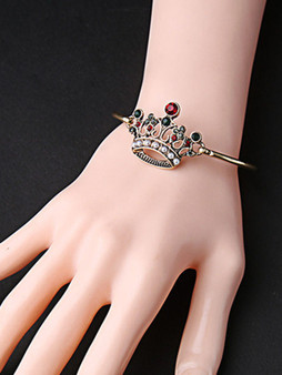 Casual Crown Shape Crystal Bracelet