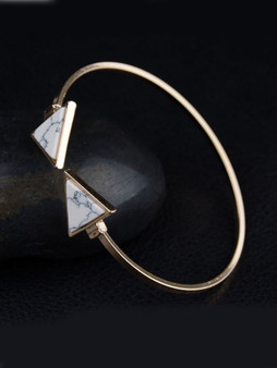 Casual Vintage Marble Triangle Bracelet