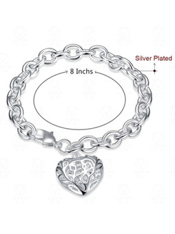 Casual Hollow Out Heart Chain Bracelet
