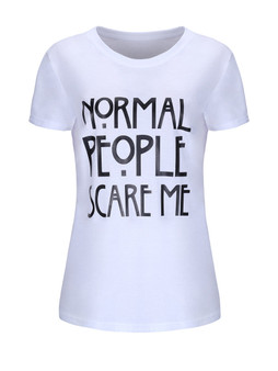 Casual Normal People Scare Me Short Sleeve T-Shirt