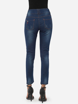 Casual Pockets Denim Jeans