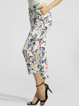 Casual Pockets Floral Printed Casual-pants