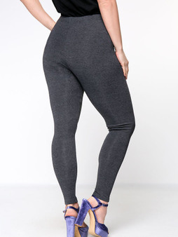 Casual Basic Solid High-Rise Plus Size Legging
