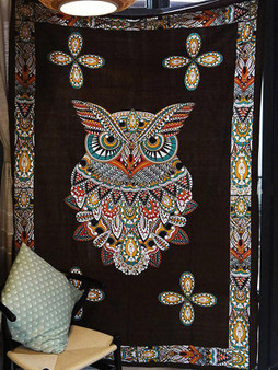 Vintage Owl Pattern Blanket Beach Mat Yoga Mat