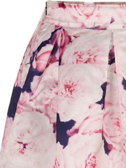 Casual Floral Printed Delightful Flared Midi Skirt