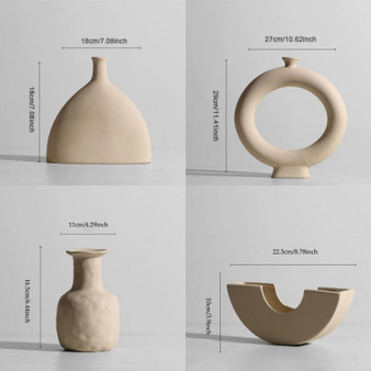 Modern Minimalist Ceramic Vases and Candle Holders
