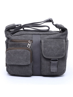 Casual Men Canvas Messenger Shoulder Crossbody Bag