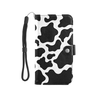 Cow Print Leather Wallet Phone Case