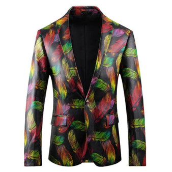 Colorful Printed Blazer Luxury Casual Suit Jacket