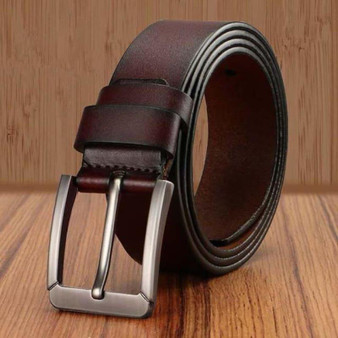 Pin Buckle Genuine Leather Luxury Strap Vintage Male Belts