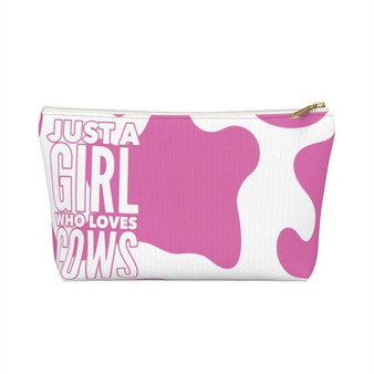 Pink Cow Lover Accessory Pouch