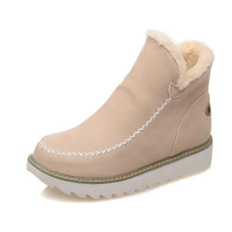 Winter Snow Platform Plush Warm Booties