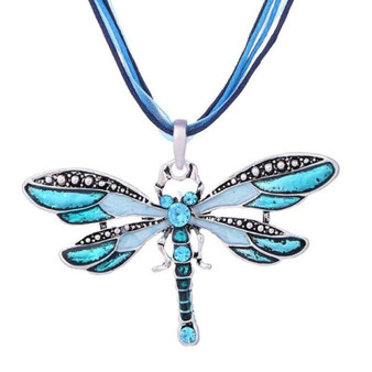 Silver Dragonfly Statement Boho Necklaces