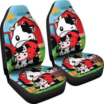 Cute Cow Car Seat Cover (Set of 2)