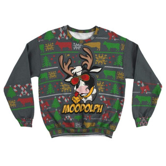 Moodolph Ugly Christmas Cow Sweatshirt