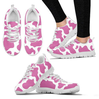 Pink Cow Print Sneakers