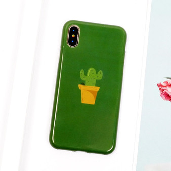 Cute Cactus iPhone Cases Unique Design Candy Color Phone Cover