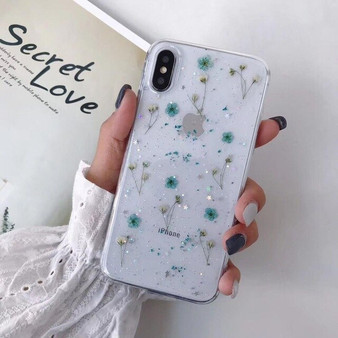 Pressed Sequins Real Dried Flower iPhone Case