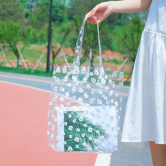 New Daisies Transparent Women Shoulder Bags