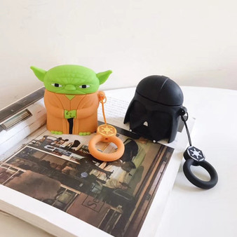 Star Wars Yoda 3D Airpods Case Earphones Protect Cover Green