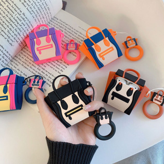 Cute Cartoon AirPods Case Silicone 3D Handbag Earphone Case