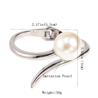 Pearl Bracelets Women Fashion Geometry Cuff Bangles Statement Jewelry