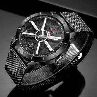 Top Brand Luxury Sport Watch Mesh Steel Waterproof Men Quartz Watches