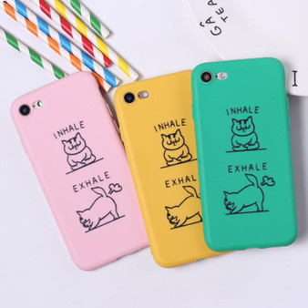 Cute Funny Cartoon Grumpy Cat Soft Matte iPhone Case Cover Coque
