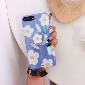 Laser Aurora Flower iPhone Case Cute Phone Cases and Holder
