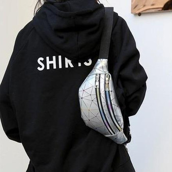 Holographic Waist Bags Women Fanny Pack Laser Belt Bag