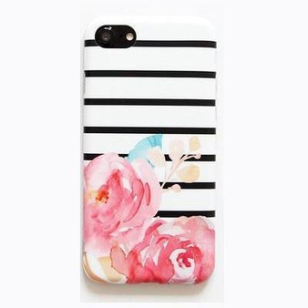 New Spring Flower Case Letter Coque Cover for iPhone