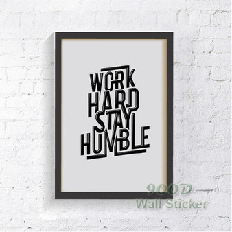 Inspiration Quote "Work Hard" Canvas Art Print Painting Poster, Wall Pictures For Home Decoration, Wall Decor FA021