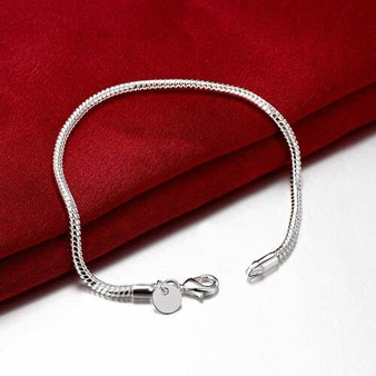 925 Solid Sterling Silver Necklace n Bracelet Set: Hutzell