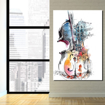 HD Printed 1 piece music guitar canvas painting abstract art canvas pictures for living room decoration Free shipping/ny-6678D