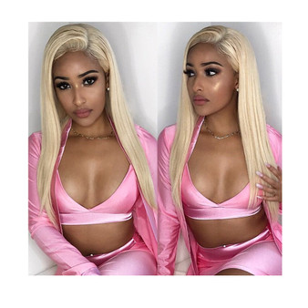 Luvin wigs for women 613 blonde lace frontal wig pre plucked with baby hair Straight Brazilian Human Hair Bob Lace Front Wigs