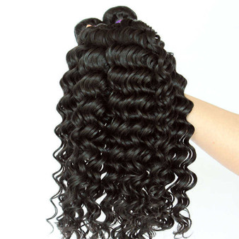 Deep Wave 360 Lace Frontal Closures With Bundles Brazilian Human Hair Weave Bundle Pre Plucked With Baby HairProsa Remy